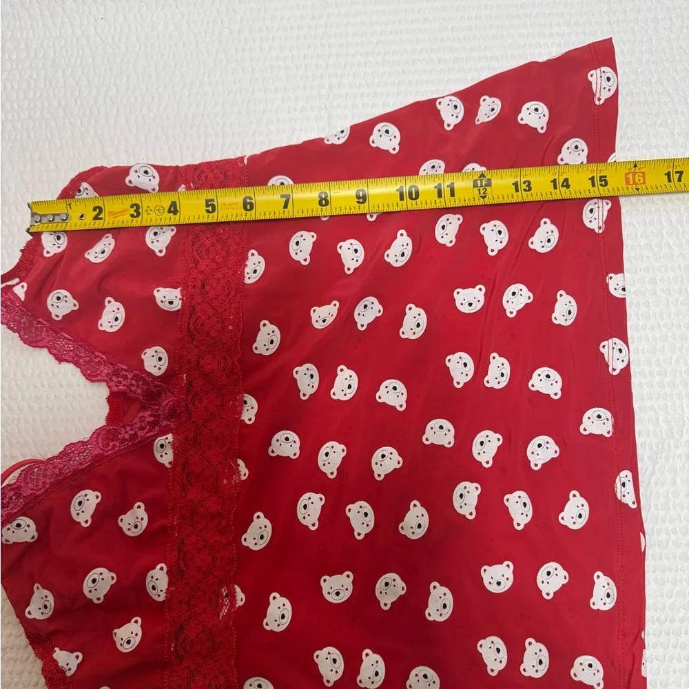 Red Bear Print Women's Sleepwear Set - Picture 4 of 6